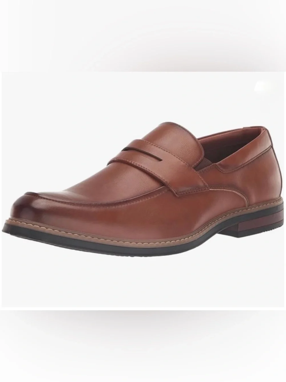 Nunn Bush Men's Cognac Leather Slip-On Loafers Size 8.5W